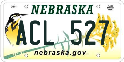 NE license plate ACL527