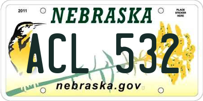 NE license plate ACL532