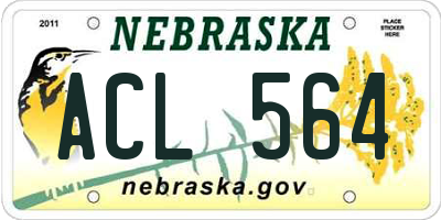 NE license plate ACL564