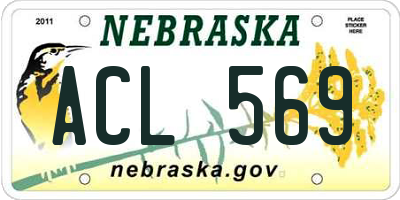 NE license plate ACL569