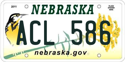 NE license plate ACL586