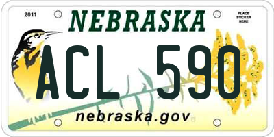 NE license plate ACL590