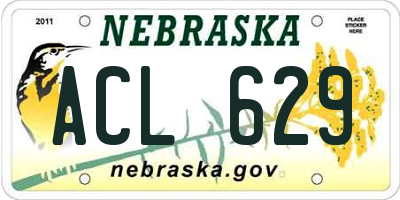 NE license plate ACL629