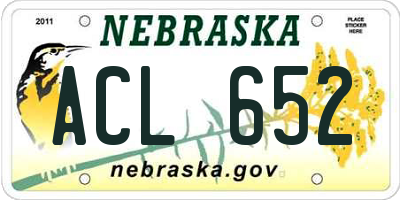 NE license plate ACL652