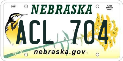 NE license plate ACL704