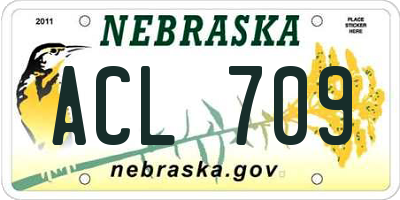 NE license plate ACL709
