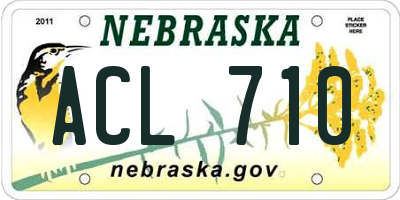 NE license plate ACL710