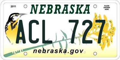 NE license plate ACL727