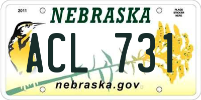 NE license plate ACL731