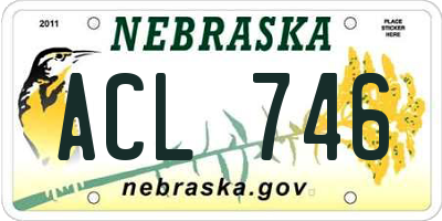 NE license plate ACL746