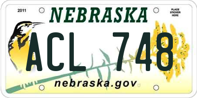 NE license plate ACL748