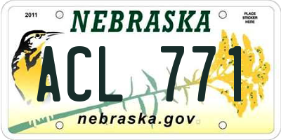 NE license plate ACL771