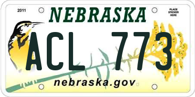 NE license plate ACL773