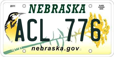 NE license plate ACL776