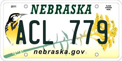 NE license plate ACL779