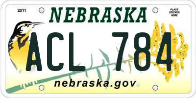 NE license plate ACL784