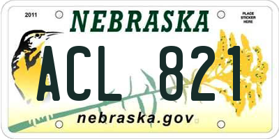 NE license plate ACL821