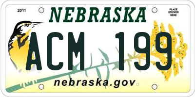 NE license plate ACM199