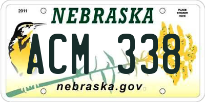 NE license plate ACM338