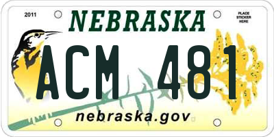 NE license plate ACM481