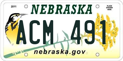 NE license plate ACM491