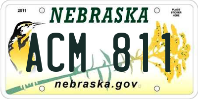 NE license plate ACM811