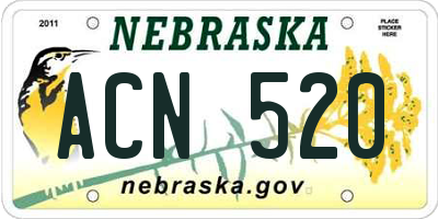 NE license plate ACN520