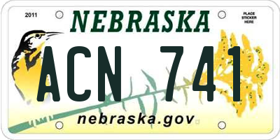 NE license plate ACN741
