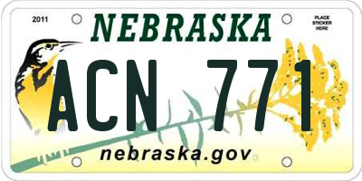 NE license plate ACN771