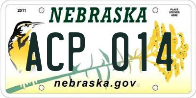 NE license plate ACP014