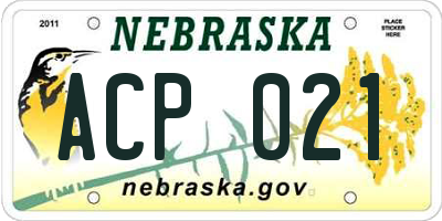 NE license plate ACP021