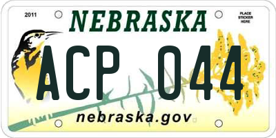 NE license plate ACP044