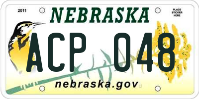 NE license plate ACP048