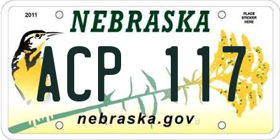 NE license plate ACP117