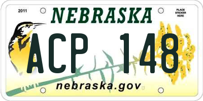 NE license plate ACP148