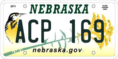 NE license plate ACP169