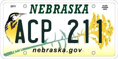 NE license plate ACP211