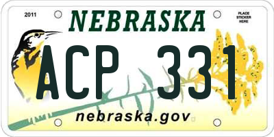 NE license plate ACP331