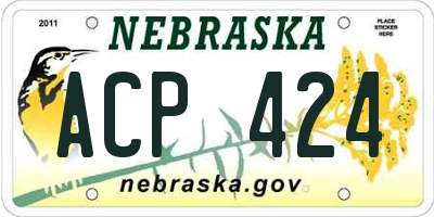 NE license plate ACP424