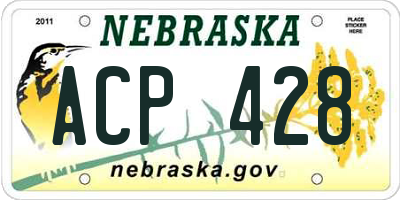 NE license plate ACP428