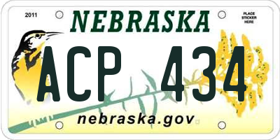 NE license plate ACP434
