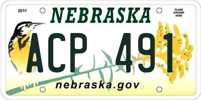 NE license plate ACP491