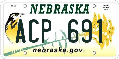 NE license plate ACP691