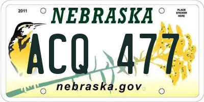 NE license plate ACQ477