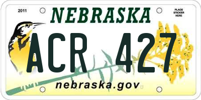 NE license plate ACR427