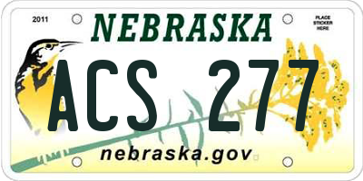 NE license plate ACS277