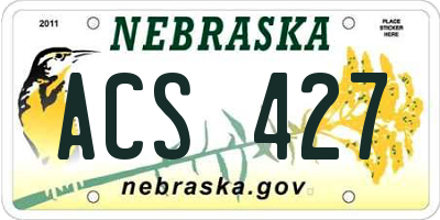 NE license plate ACS427