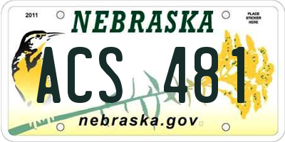 NE license plate ACS481