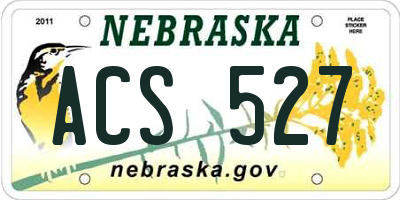 NE license plate ACS527