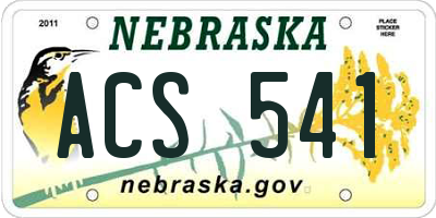NE license plate ACS541